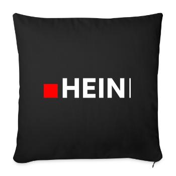 HEIN | Minimalist funny reaction - Sofa pillowcase 17,3'' x 17,3'' (45 x 45 cm) - black - Front