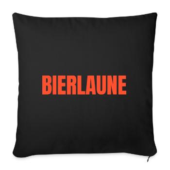 Bierlaune Shirt – Lustiges Frühlingsfest Bier Fest - Sofakissenbezug 45 x 45 cm - Schwarz - Vorne