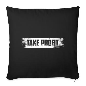 Profitez Marché boursier Trader en bourse - Housse de coussin décorative 45 x 45 cm - noir - Devant