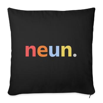9e anniversaire de 9e anniversaire de garçon 99 ans - Housse de coussin décorative 45 x 45 cm - noir - Devant