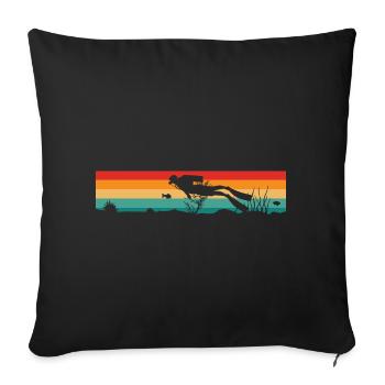 Plongeur Plongeur - Housse de coussin décorative 45 x 45 cm - noir - Devant