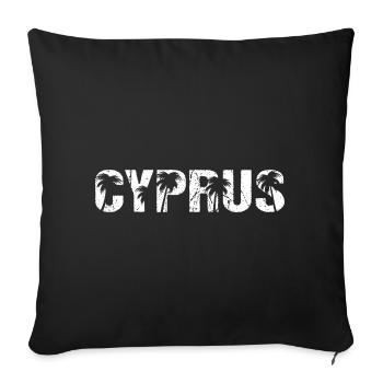 Cyprus Palm Trees Island Cyprus - Sofa pillowcase 17,3'' x 17,3'' (45 x 45 cm) - black - Front