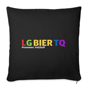 LG Bier TQ | Party, grill - Sofakissenbezug 45 x 45 cm - Schwarz - Vorne