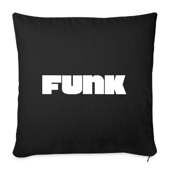 Funk logo - Sofa pillowcase 17,3'' x 17,3'' (45 x 45 cm) - black - Front
