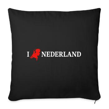I Love Nederland Niederlande - Sofakissenbezug 45 x 45 cm - Schwarz - Vorne