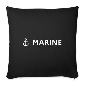 Vêtement Marine – Style Marin - Housse de coussin décorative 45 x 45 cm - noir - Devant