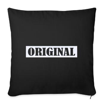 Original - Sofa pillowcase 17,3'' x 17,3'' (45 x 45 cm) - black - Front