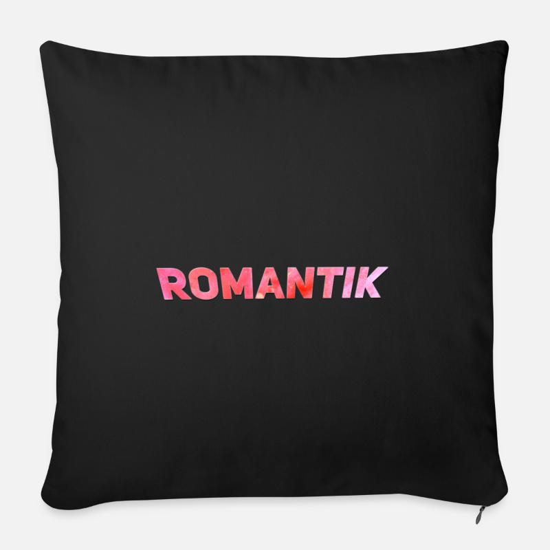 ROMANTIK - Sofakissenbezug 45 x 45 cm - Schwarz