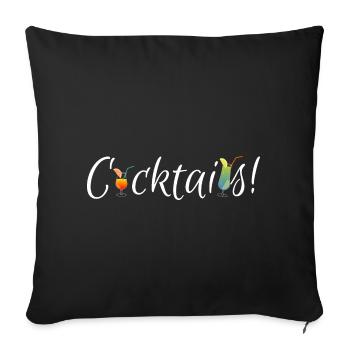 Cocktails - Sofakissenbezug 45 x 45 cm - Schwarz - Vorne