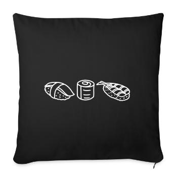 Sushi gericht mahlzeit delikatesse fisch - Sofakissenbezug 45 x 45 cm - Schwarz - Vorne