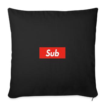 Sub - Sofakissenbezug 45 x 45 cm - Schwarz - Vorne