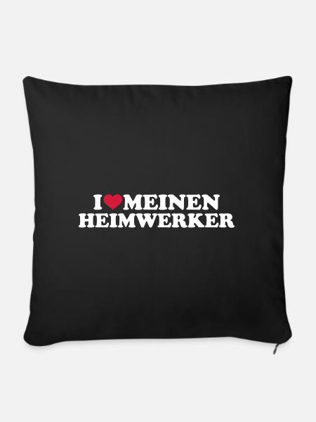 Heimwerker - Sofakissenbezug 45 x 45 cm - Schwarz