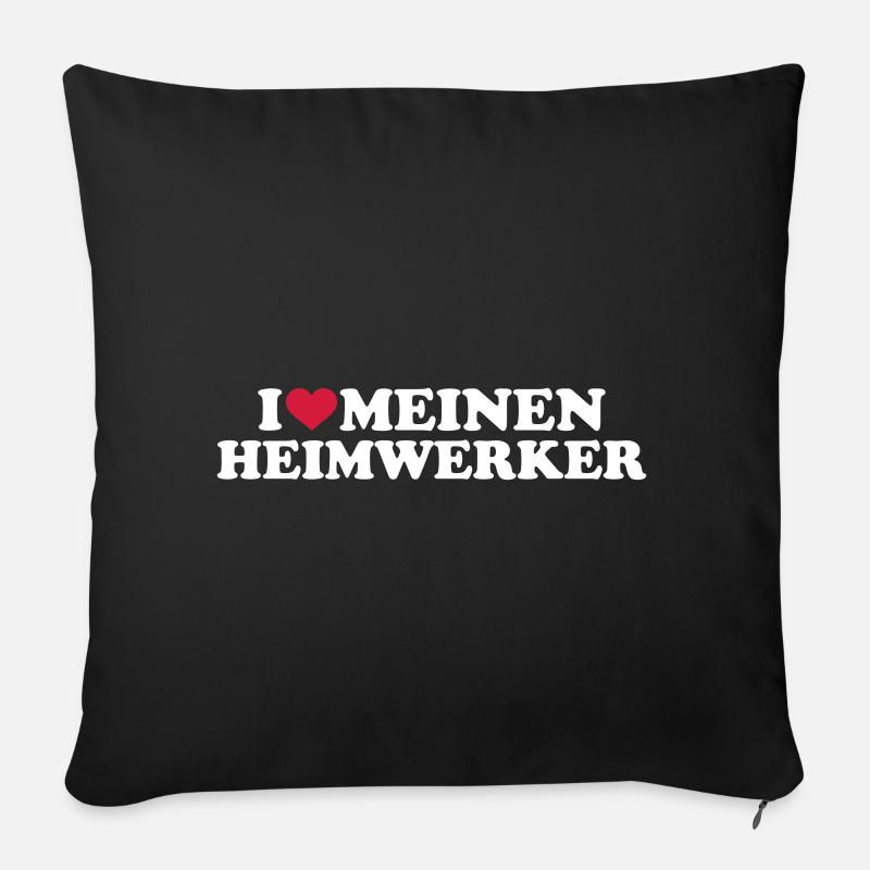 Heimwerker - Sofakissenbezug 45 x 45 cm - Schwarz