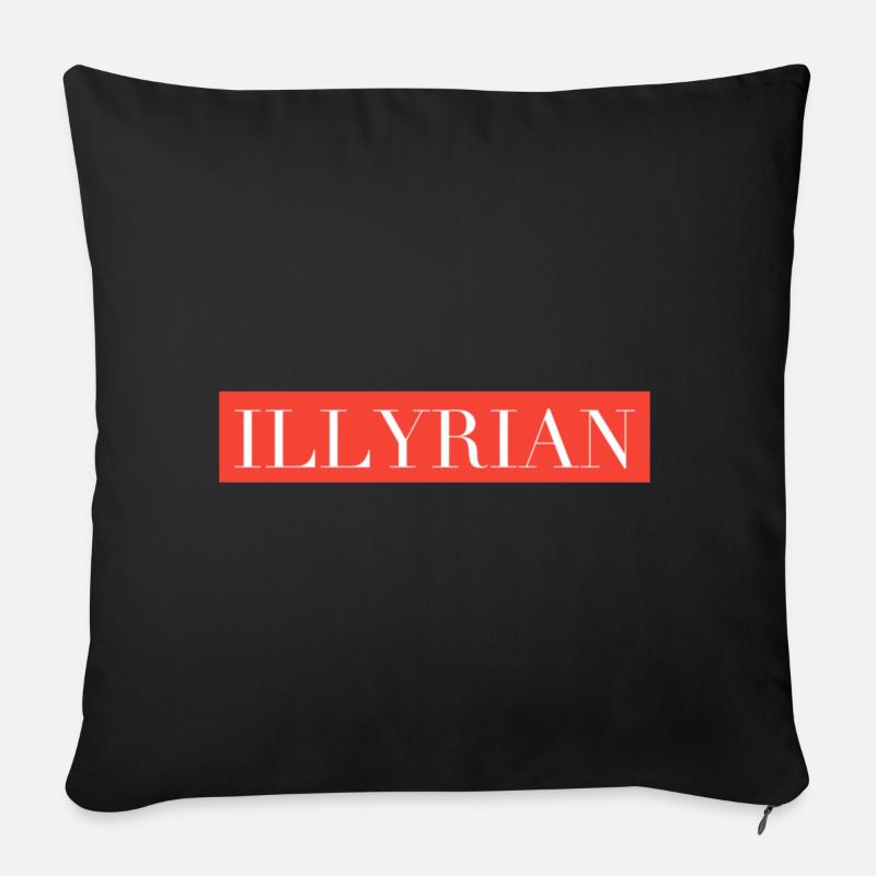 Illyrian - Sofakissenbezug 45 x 45 cm - Schwarz