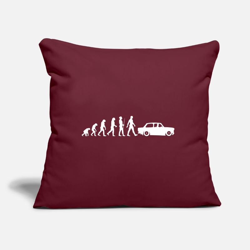 RDA Evolution Trabi, carton de course, Ostalgie Ostzone Housse de coussin décorative 45 x 45 cm