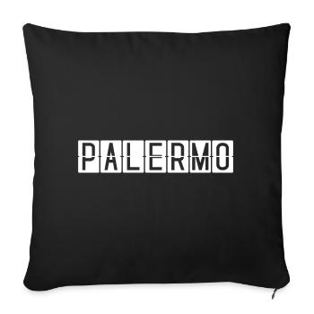 Palermo Flughafentafel - Sofakissenbezug 45 x 45 cm - Schwarz - Vorne