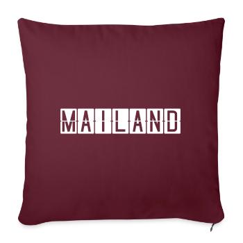 Mailand Flughafentafel - Sofakissenbezug 45 x 45 cm - Burgunderrot - Vorne