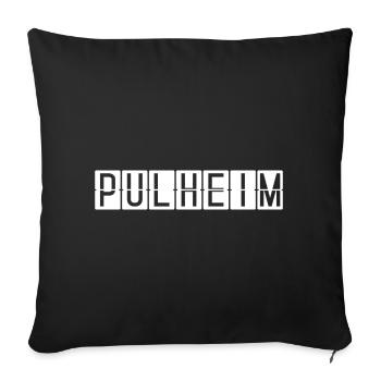 Pulheim Airport Sign - Sofa pillowcase 17,3'' x 17,3'' (45 x 45 cm) - black - Front