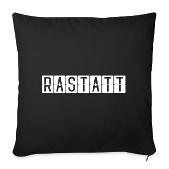 Rastatt Flughafentafel - Sofakissenbezug 45 x 45 cm - Schwarz - Vorne