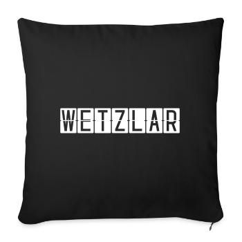Wetzlar Airport Sign - Sofa pillowcase 17,3'' x 17,3'' (45 x 45 cm) - black - Front