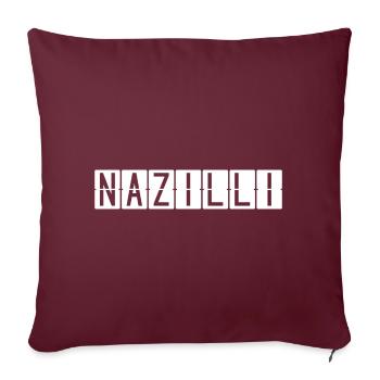 Nazilli Flughafentafel - Sofakissenbezug 45 x 45 cm - Burgunderrot - Vorne