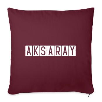 Aksaray Flughafentafel - Sofakissenbezug 45 x 45 cm - Burgunderrot - Vorne