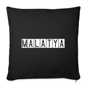Malatya Airport Sign - Sofa pillowcase 17,3'' x 17,3'' (45 x 45 cm) - black - Front