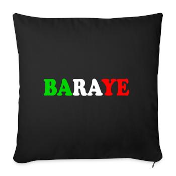 Baraye - Housse de coussin décorative 45 x 45 cm - noir - Devant