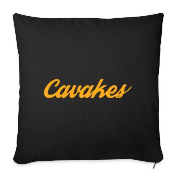 Antwerps dialect: cavakes - Sierkussenhoes, 45 x 45 cm - zwart - Voor