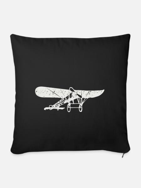 Airplane - Sofakissenbezug 45 x 45 cm - Schwarz