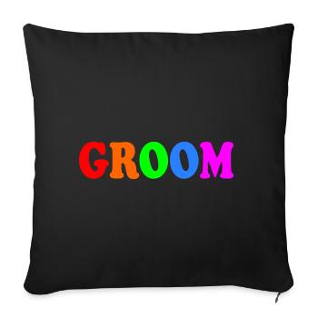 Groom - Housse de coussin décorative 45 x 45 cm - noir - Devant