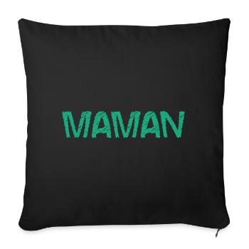 I LOVE. I LOVE YOU. MAMAN. FÊTE DES MÈRES. - Housse de coussin décorative 45 x 45 cm - noir - Devant