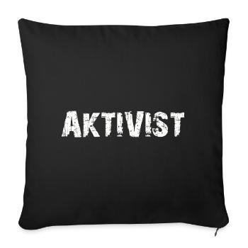 AKTIVIST - Sofakissenbezug 45 x 45 cm - Schwarz - Vorne