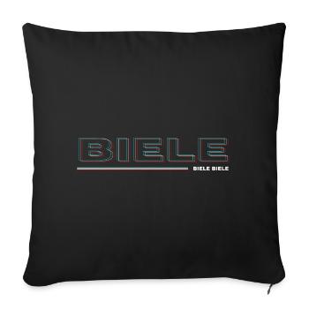 BIELE BIELE BIELE - Endlaser Edition - Sofakissenbezug 45 x 45 cm - Schwarz - Vorne