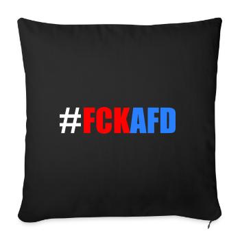 Fck afd - Sofakissenbezug 45 x 45 cm - Schwarz - Vorne