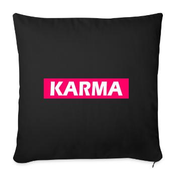 Karma - Sofa pillowcase 17,3'' x 17,3'' (45 x 45 cm) - black - Front