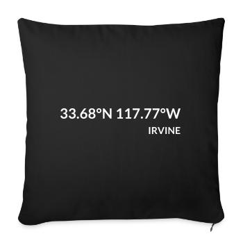 Irvine, Californie, États-Unis - Housse de coussin décorative 45 x 45 cm - noir - Devant