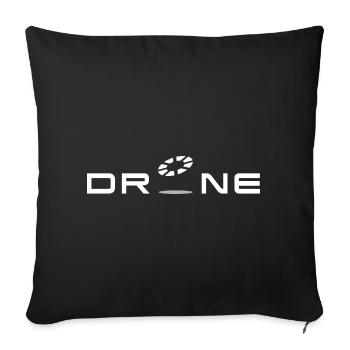 Drone - Drohne - Sofakissenbezug 45 x 45 cm - Schwarz - Vorne