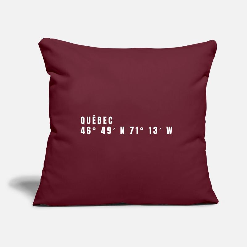 Quebec Canada Coordinates Sofa pillowcase 17,3'' x 17,3'' (45 x 45 cm)