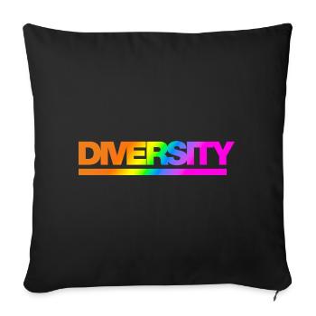 Typo Diversity Rainbow - Sofakissenbezug 45 x 45 cm - Schwarz - Vorne