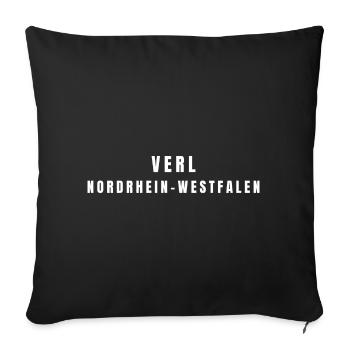 Verl Rhénanie-du-Nord-Westphalie - Housse de coussin décorative 45 x 45 cm - noir - Devant