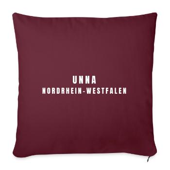 Unna, Rhénanie-du-Nord-Westphalie - Housse de coussin décorative 45 x 45 cm - bordeaux - Devant