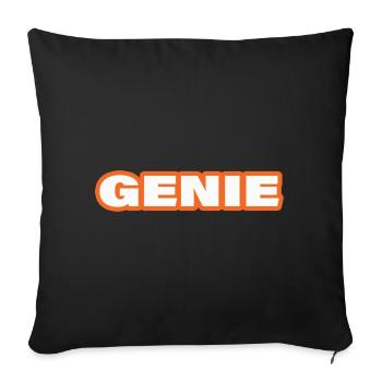 GENIUS - Sofa pillowcase 17,3'' x 17,3'' (45 x 45 cm) - black - Front