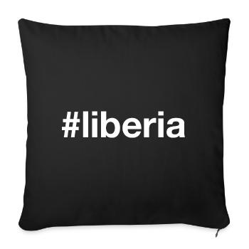 LIBERIA Hashtag - Sofa pillowcase 17,3'' x 17,3'' (45 x 45 cm) - black - Front