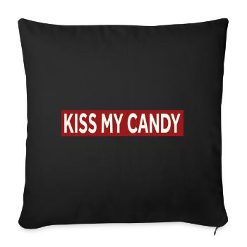 EMBRASSE MES BONBONS - Housse de coussin décorative 45 x 45 cm - noir - Devant