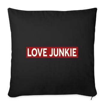 LOVE JUNKIE - Sofa pillowcase 17,3'' x 17,3'' (45 x 45 cm) - black - Front