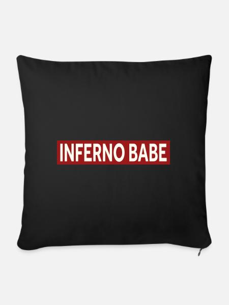 INFERNO BABE - Sofakissenbezug 45 x 45 cm - Schwarz