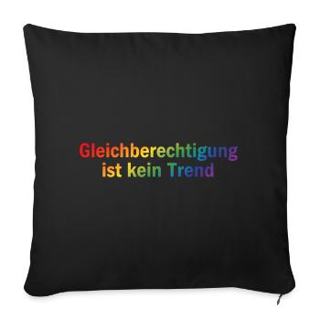 L’égalité n’est pas une tendance - Housse de coussin décorative 45 x 45 cm - noir - Devant