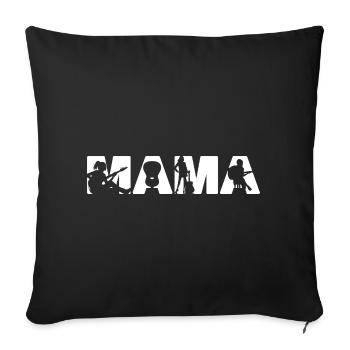 Acoustic Guitar Mama Music Guitar Singer Gift - Sofa pillowcase 17,3'' x 17,3'' (45 x 45 cm) - black - Front