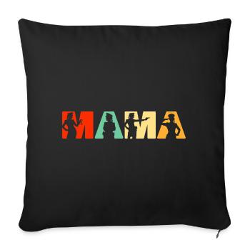 Police Mama Law Enforcement Mother Retro - Sofa pillowcase 17,3'' x 17,3'' (45 x 45 cm) - black - Front